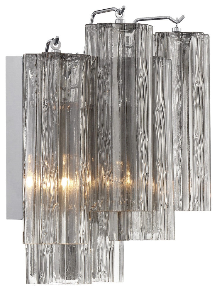Crystorama Lighting Group ADD-302-SM Addis 2 Light 12" Tall Wall - Polished