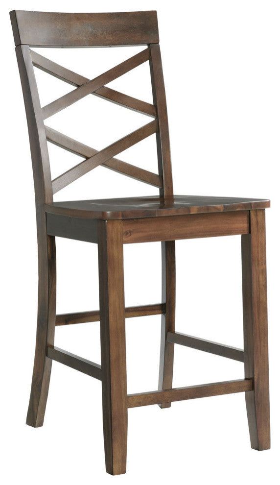 Picket House Furnishings Regan 6-Piece Counter Height Dining Set, Cherry