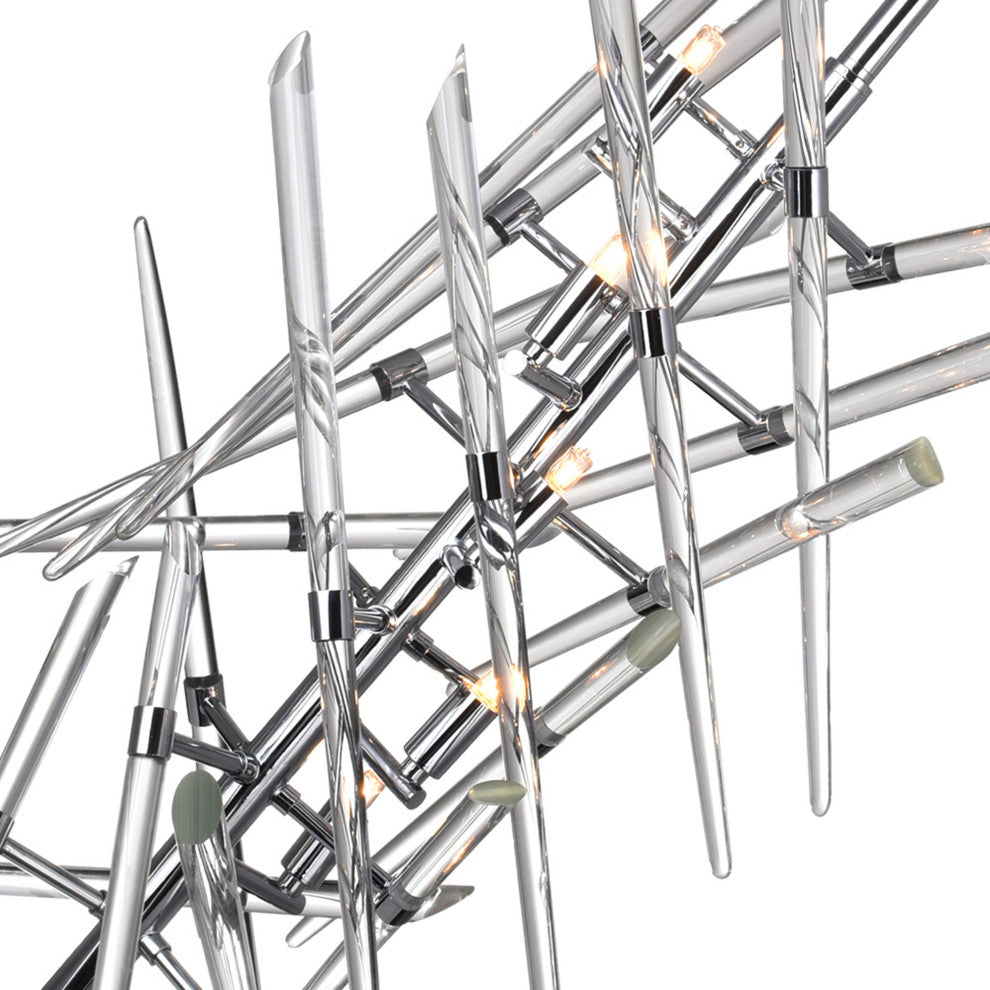 Icicle 5 Light Mini Chandelier With Chrome Finish