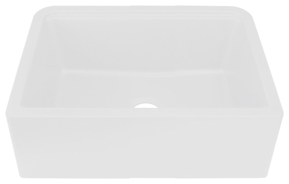 30" Reversible Workstation Granite Composite Apron Sink With Accessories, White