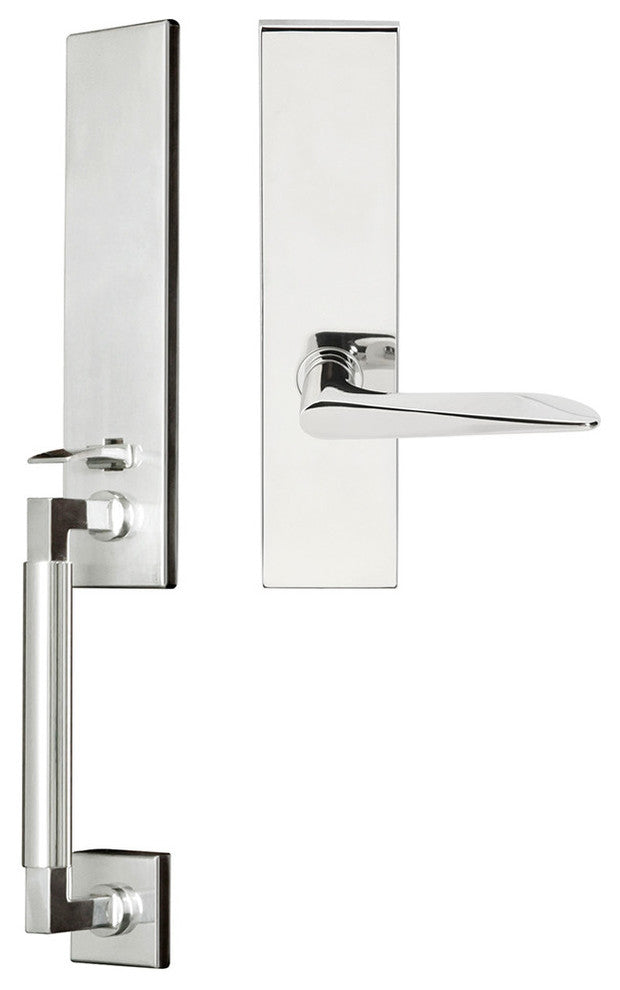 Ecco Lever, Mortise Full Dummy Handleset, Right Hand, Polished Stainless Steel