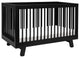 Hudson 3-in-1 Convertible Crib With Toddler Bed Conversion Kit, Black