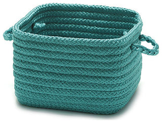 Colonial Mills Basket Simply Home Shelf Storage Turquoise Square