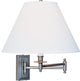 Robert Abbey-RA-B1504XXX-One Light Wall Swinger, Kinetic Brushed Chrome