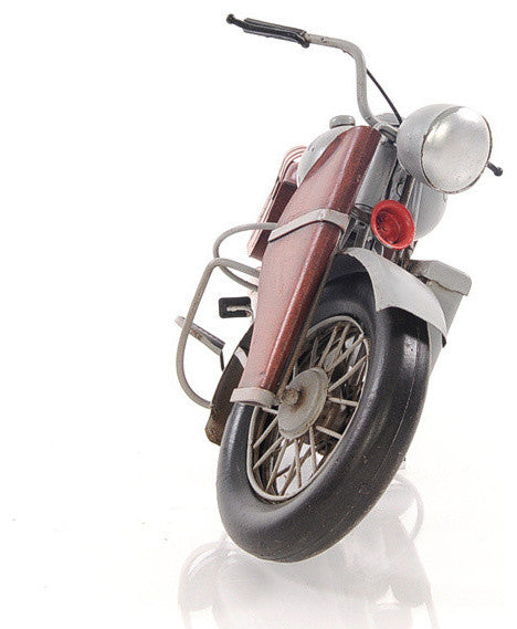 1942 INDIAN MODEL 741 GREY MOTORCYCLE 1:7 scale model Motorcycle metal Decor