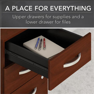 Studio C 72W Desk with Mobile File Cabinet in Hansen Cherry - Engineered Wood