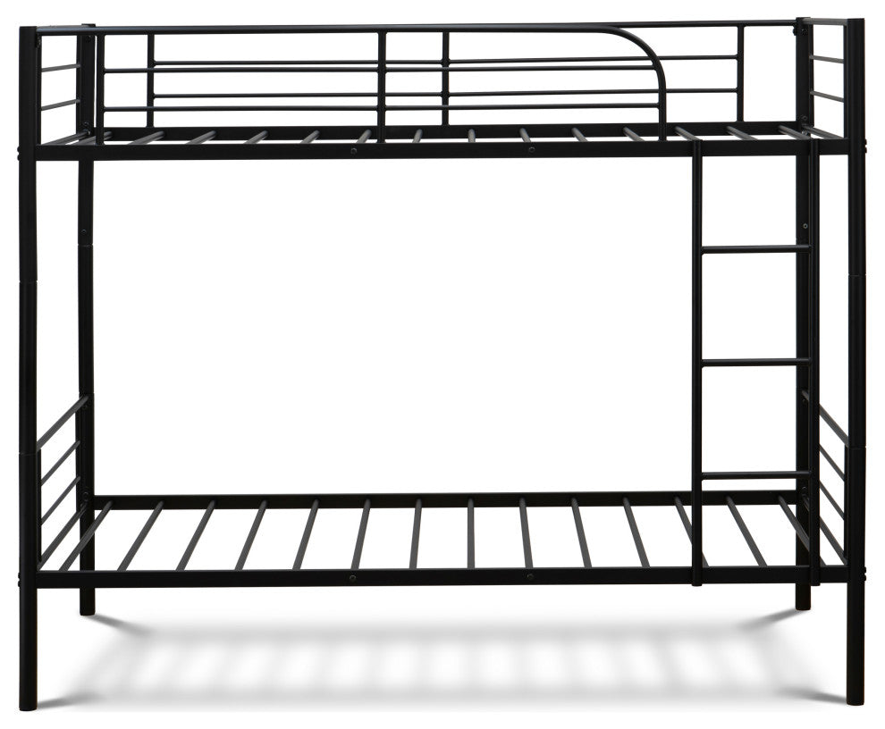 Danbury Twin Bunk Bed In Powder Coating Black Color