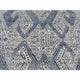 White Hand Knotted Tone on Tone Silk Small Repetitive Design Rug 9'x12'3"