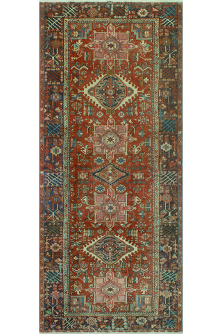 Fine Vintage Heriz Bickford Rust/Charcoal Runner, 5'0 x 12'1