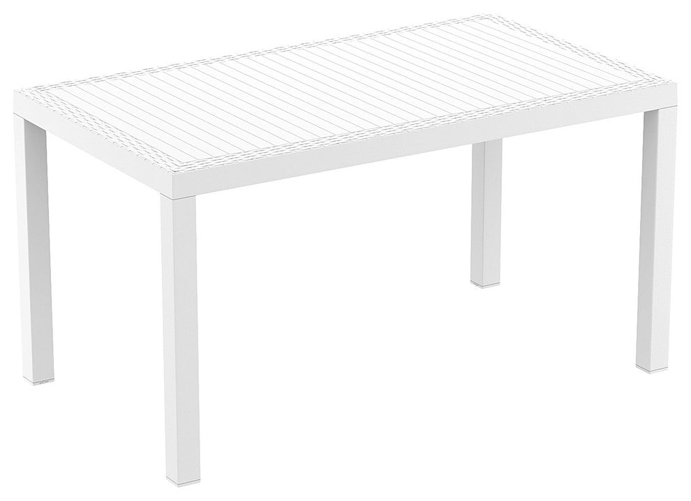 Compamia California 5-Piece Outdoor Rectangle Dining Set, White