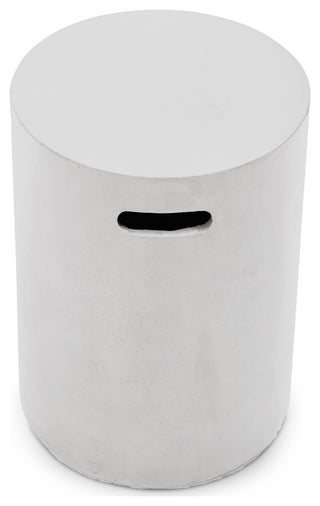 Cylinder Ivory Concrete Round Stool