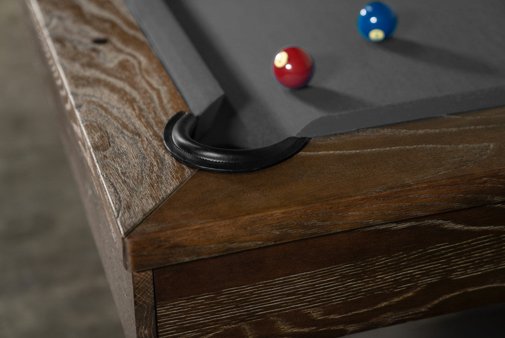 Rocky 8' Slate Pool Table, Brown Wash