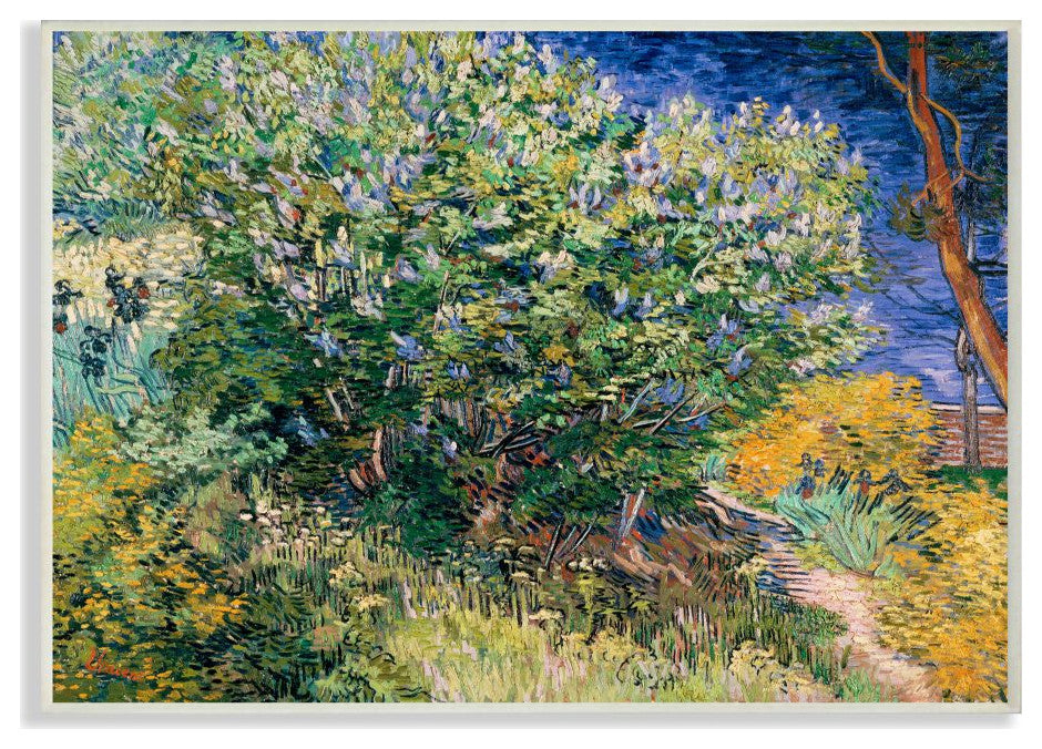 Bush On The Water Green Blue Van Gogh Classical Painting, 10"x15"