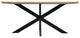 Ravenna 63" MDF Dining Table With X-Cross Geometric Metal Base, Maple