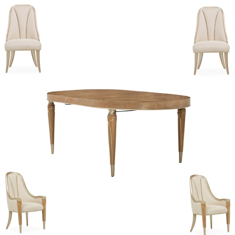 AICO Furniture Villa Cherie 5 Piece Dining Room Set