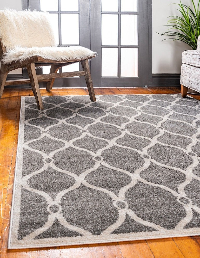 Contemporary Theodora 7'x10' Rectangle Ash Area Rug