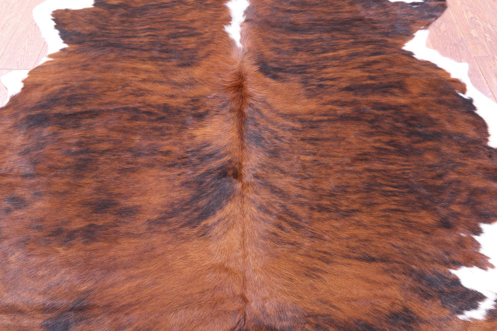 6' 11" X 5' 6" Natural Cowhide Rug C1592