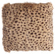 Contemporary Spotted Goat Fur Pouf Cream - White