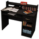 South Shore Axess Desk With Keyboard Tray, Pure Black