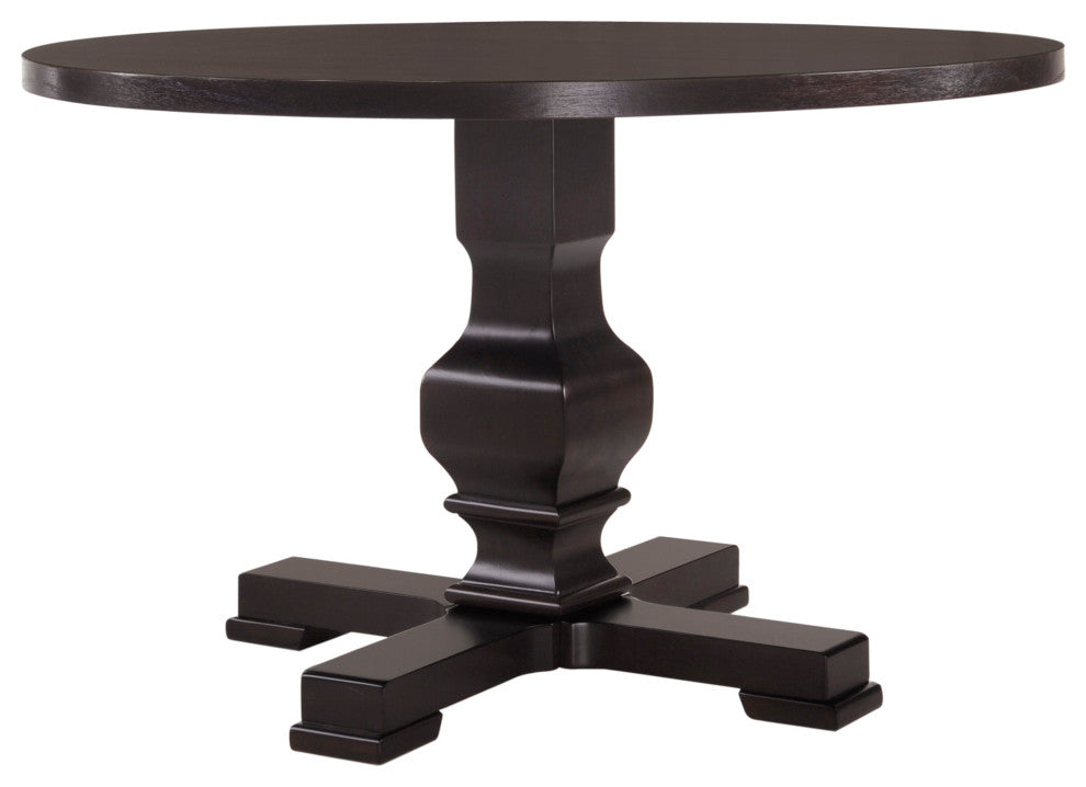 Regency Round Pedestal Table, Espresso