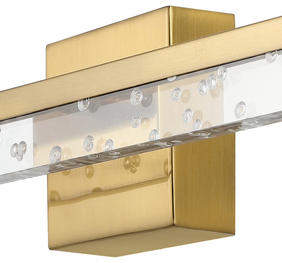 Mario 22" 1-Light 360-Degree Rotatable Integrated LED, Gold/Clear, Width: 22"