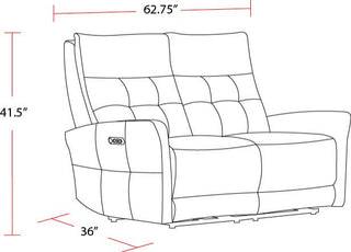 Parker Living Gershwin Power Zero Gravity Loveseat Lucca Butterscotch