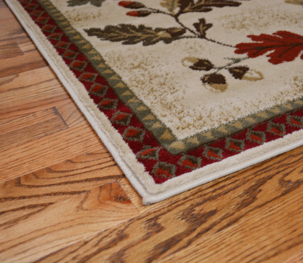 American Destination Oak Mountain Beige Lodge Area Rug, 7'10"x9'10"