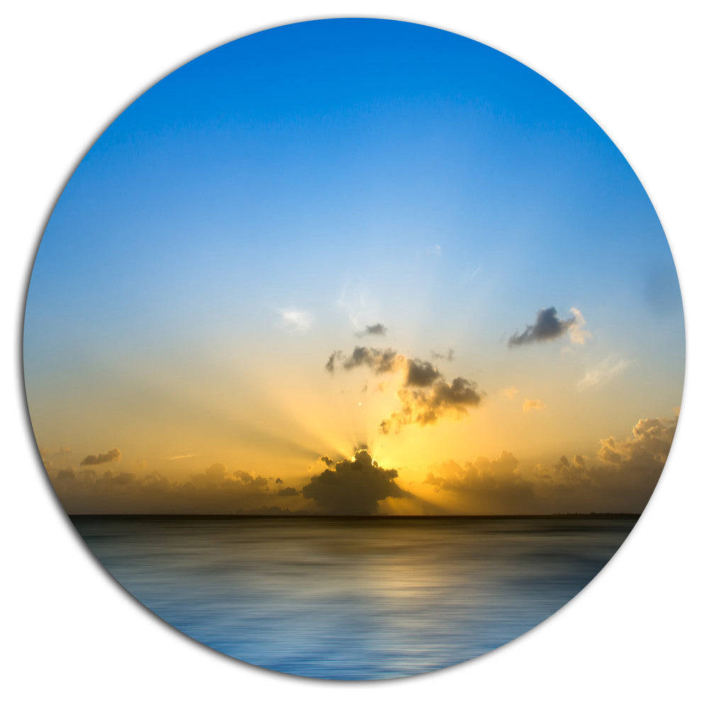 Sunset Lake In South Thailand, Seashore Round Wall Art, 38"