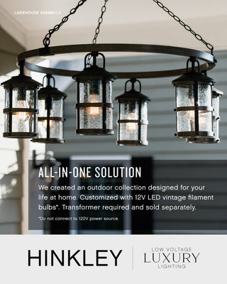 Lakehouse Medium Post or Pier Mount Lantern in Black