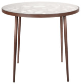 Devon Tree Design Glass Top Aluminum Base Indoor Outdoor Bistro Dining Table