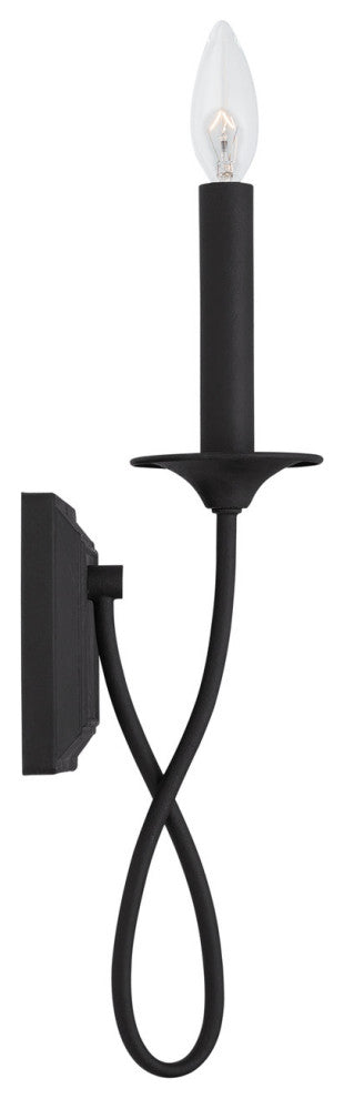 Capital Lighting 637211 Vincent 16" Tall Wall Sconce - Black Iron