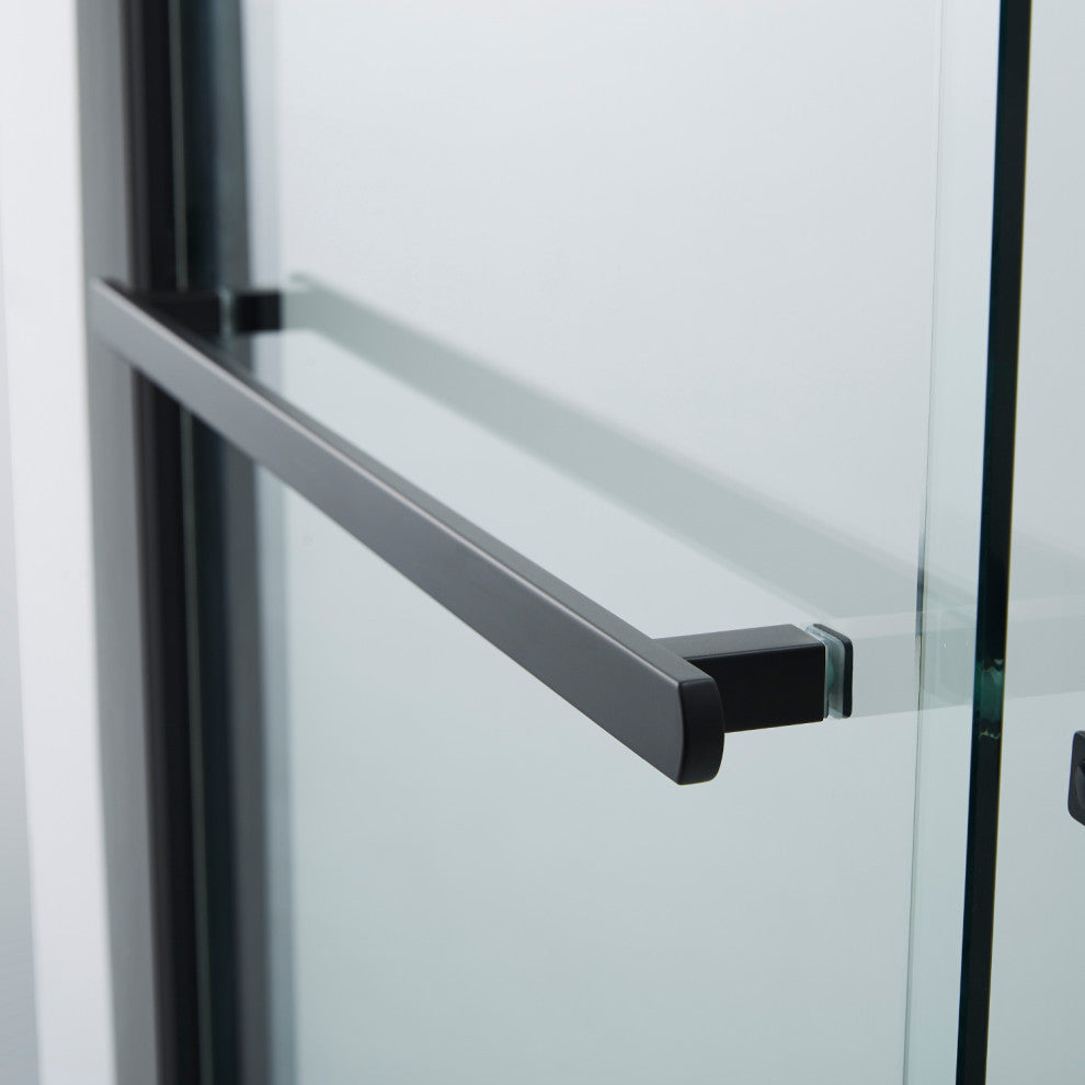 Brescia 60" W x 58" H Double Sliding Framed Tub Door, Matte Black