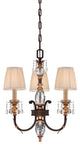 Metropolitan N6643-258B 3 Light Chandelier Bella Cristallo French Bronze Gold