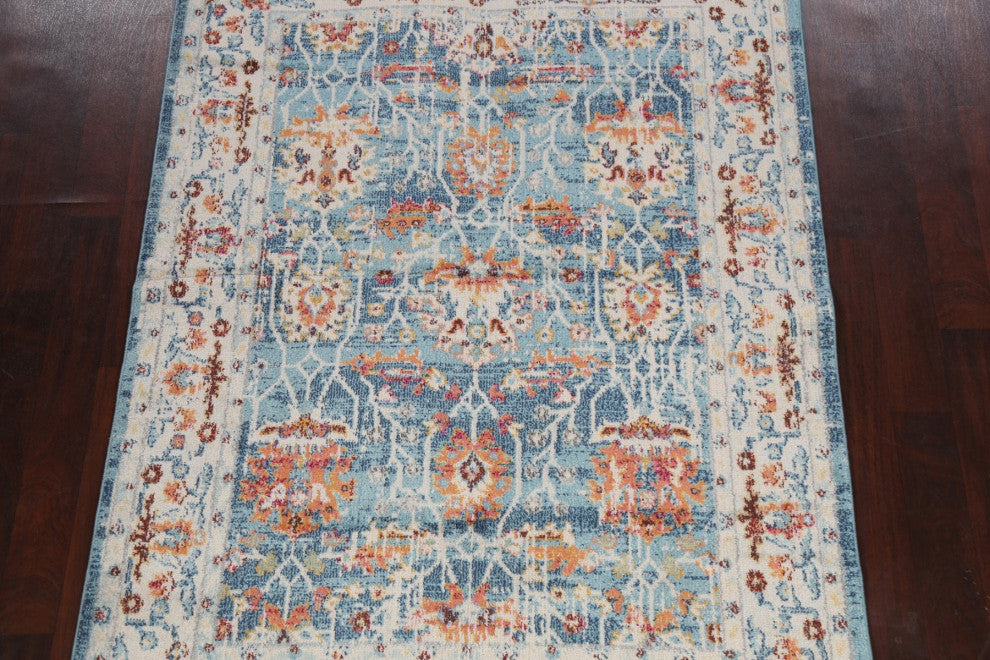 Distressed Floral Traditional Turkish Oriental Area Rug Carpet 5x7