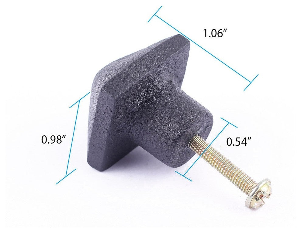 Renovators Supply Black Cabinet Knobs Wrought Iron 1" Drawer Knob Pull Handle