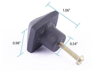 Renovators Supply Black Cabinet Knobs Wrought Iron 1" Drawer Knob Pull Handle