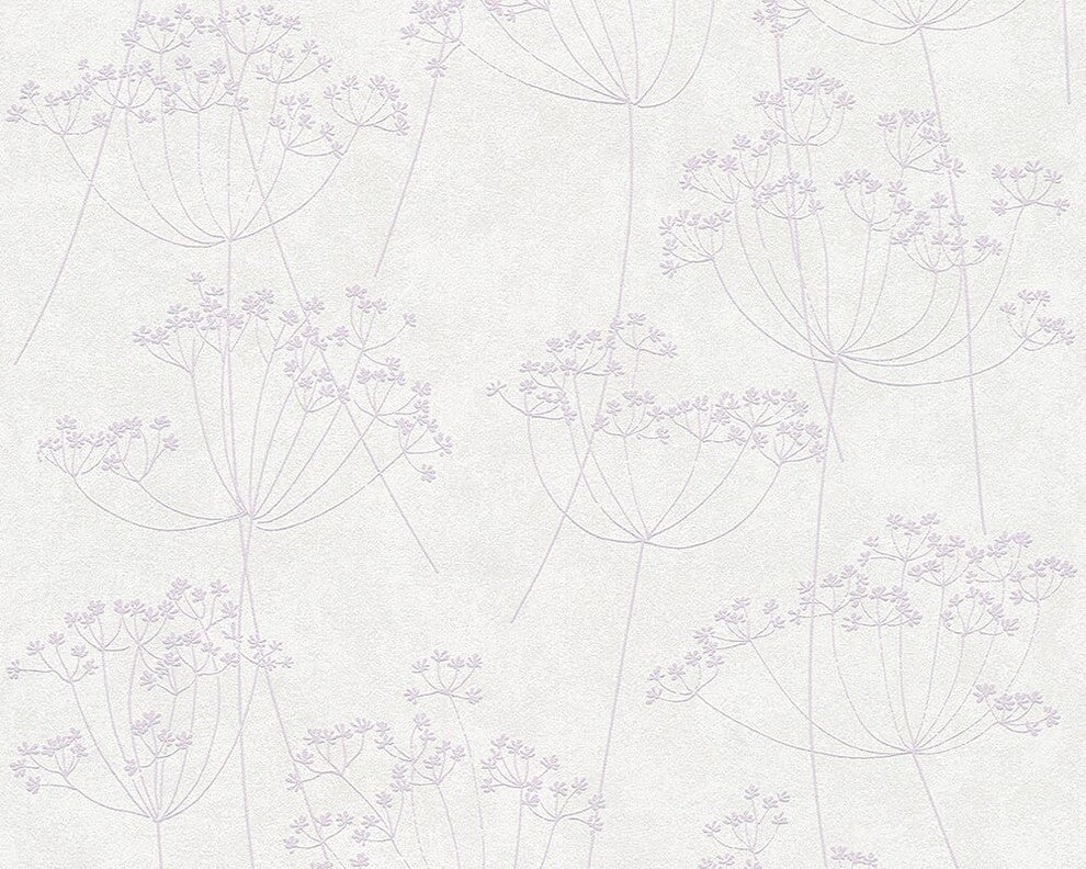 Memory2, Romantic Cottage Style Fresh Pastel White Matt Wallpaper Sample