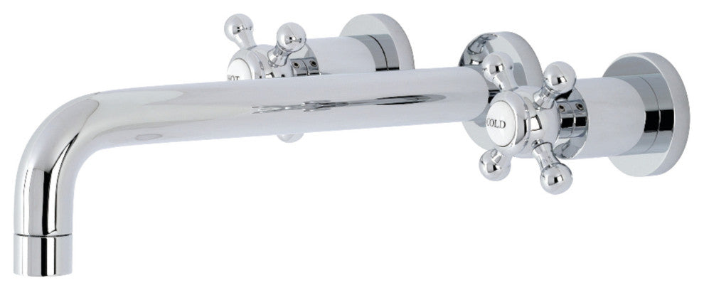 KS8021BX Two-Handle Wall Mount Tub Faucet, Polished Chrome