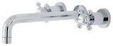KS8021BX Two-Handle Wall Mount Tub Faucet, Polished Chrome