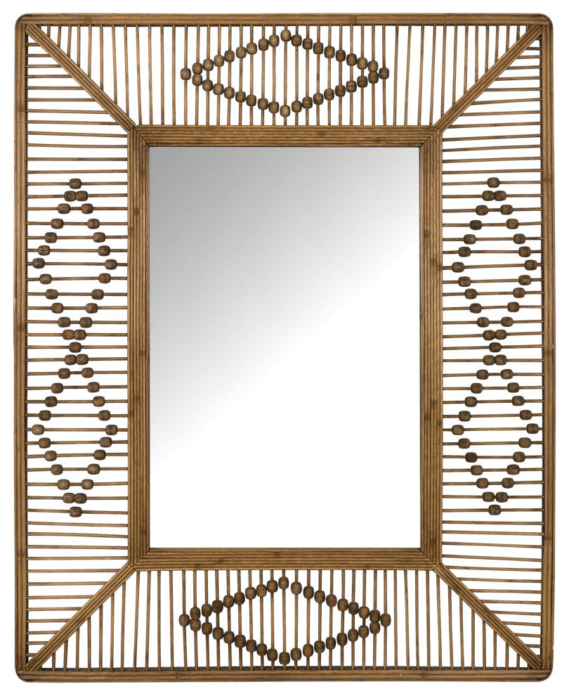 Bohemian Beaded Rectangle Wall Mirror