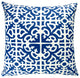 Artisan Pillows Outdoor 18" Indigo Blue Geometric Throw Pillow, Set of 2, Throw
