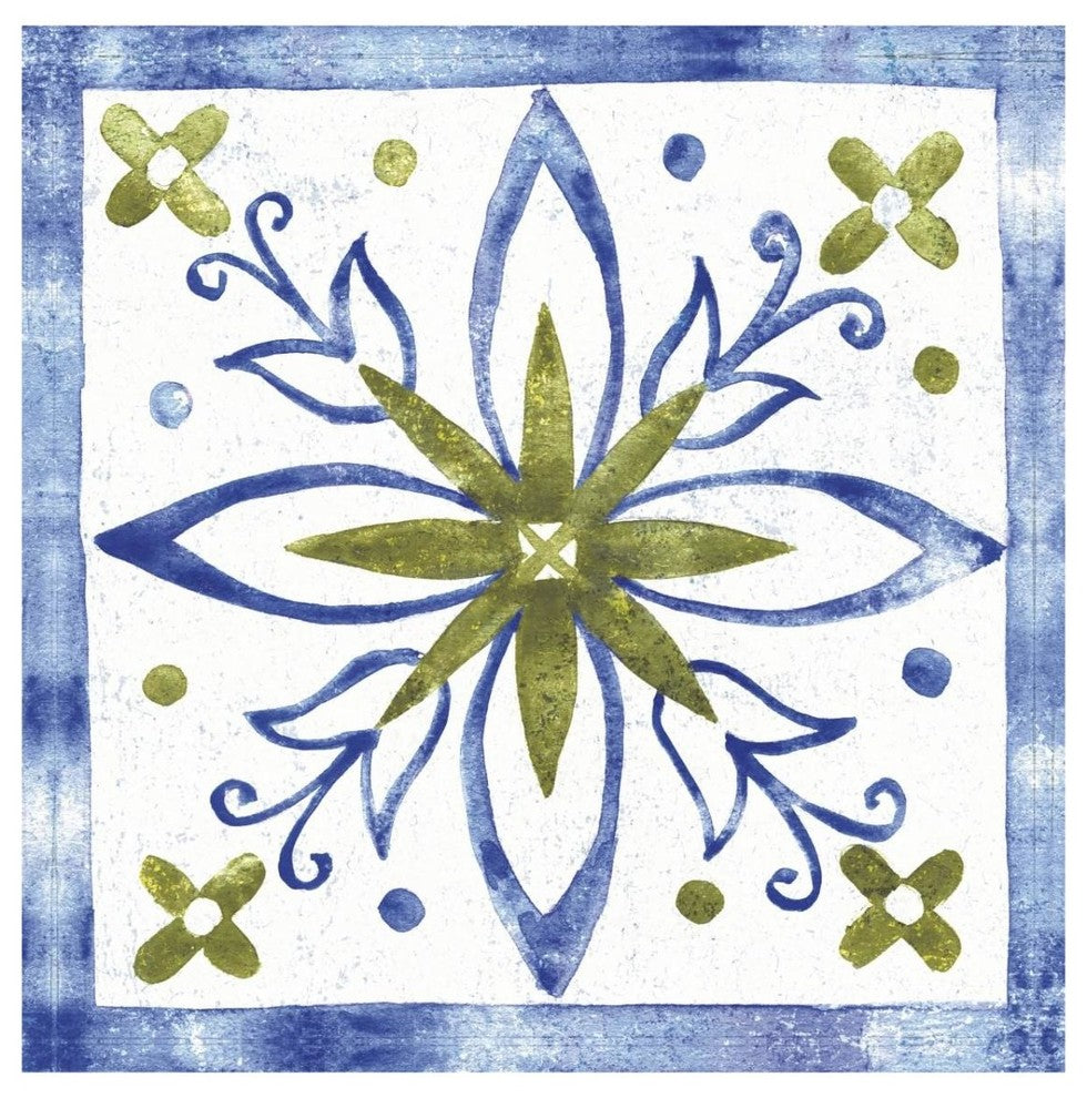 "Tile Stencil I" Digital Paper Print by Anne Tavoletti, 32"x32"