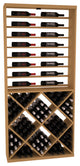 CellarVue Ponderosa Pine Horizontal Wine Rack Combo, Pine Unstained, Oak Stain
