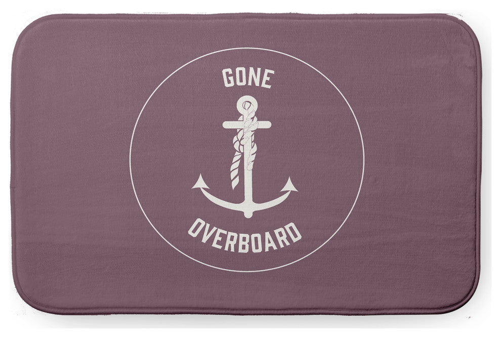24" x 17" Gone Forever Overboard Bathmat, Dusty Purple