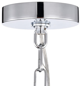 1-Light Chrome Modern Glam Mini Chandelier With Tier Cascading Crystals