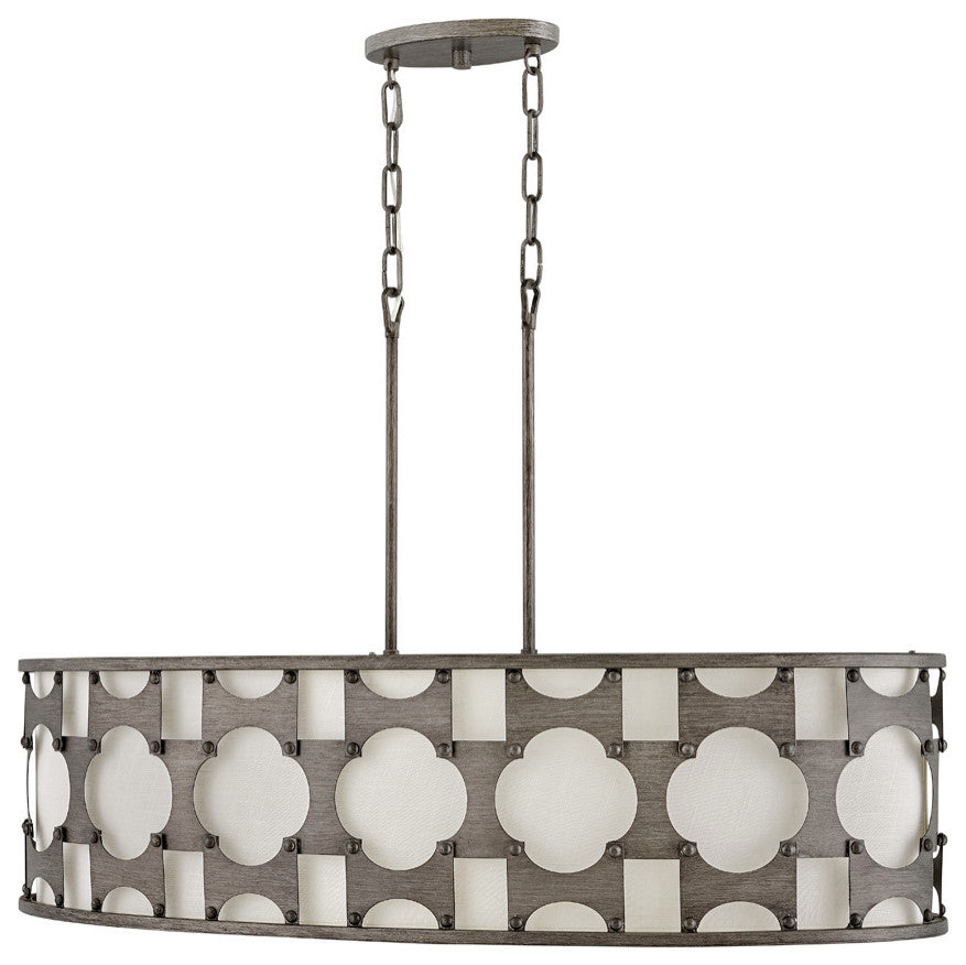 Hinkley Carter Small Six Light Linear, Weathered Bronze