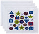 Decorative Holiday Placemat, Set of 4 Geometric, Royal Blue