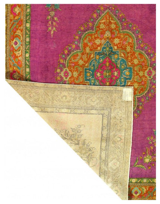 Purple Vintage Persian Modern Over-Dyed 9'8"x13'8"