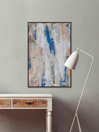 "In a Sea of Ivory" Floater Framed Painting Print, Canvas, 16"x24"