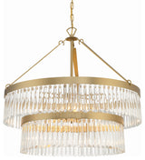 Crystorama Lighting Group EMO-5408 Emory 9 Light 32"W Crystal - Modern Gold
